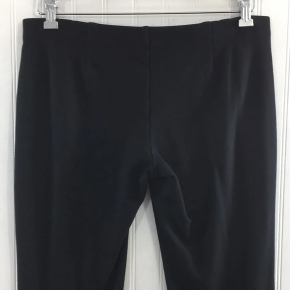 Eileen Fisher Black Ponte Knit Straight Slim Pants Womens 4 Minimalist - Picture 4 of 8
